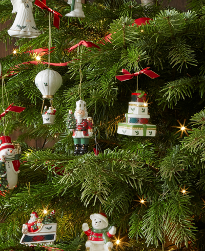 Spode Christmas Tree Tartan Ornaments, Set Of 2 In Green