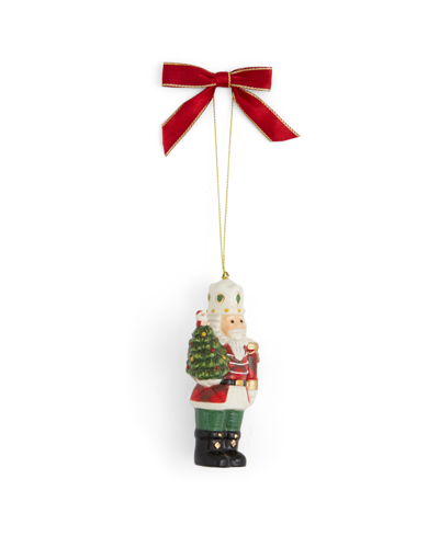 Spode Christmas Tree Tartan Ornaments, Set Of 2 In Green