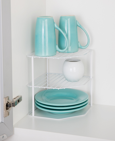 Shop Smart Design 3-tier Kitchen Corner Shelf Rack, 9" X 7.75" In White