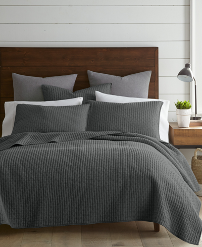 Levtex Cross Stitch Stitching 3-pc. Quilt Set, Full/queen In Charcoal