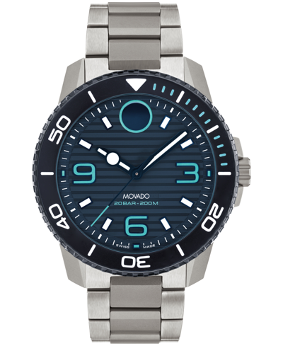 Shop Movado Men's Bold Titanium Sport Swiss Quartz Titanium Watch 45mm In Gray