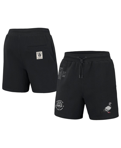 Staple Men's Nba X  Black Brooklyn Nets Home Team Shorts In Black