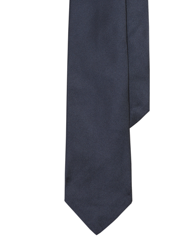 Shop Polo Ralph Lauren Men's Silk Repp Tie In Navy