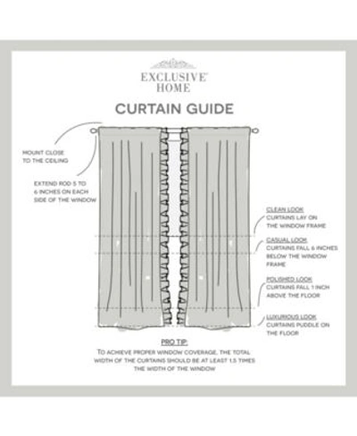 Exclusive Home Curtains Jacinta Flippable Side Ruffle Sheer Rod Pocket Curtain Panel Pair Set Of 2 In Dark Gray