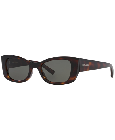 Shop Saint Laurent Women's Sl 593 Sunglasses Ys000487 In Tortoise