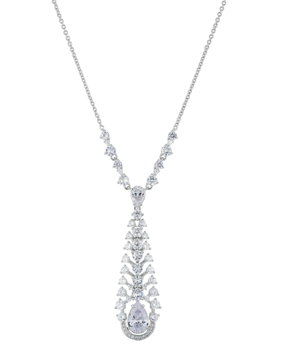 Shop Eliot Danori Silver-tone Crystal Teardrop Lariat Necklace, 16" + 2" Extender In Gold