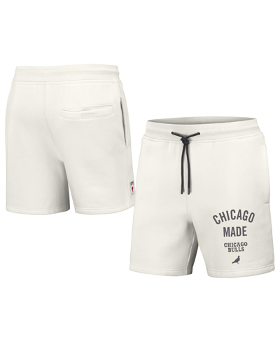 Shop Staple Men's Nba X  Cream Chicago Bulls Heavyweight Fleece Shorts