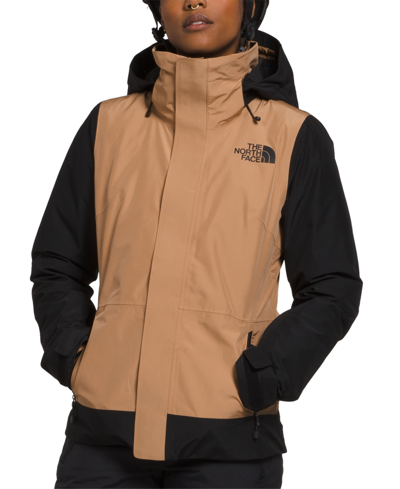 Shop The North Face Women's Garner Triclimate Waterproof Jacket In Tnf Black,almond Butter