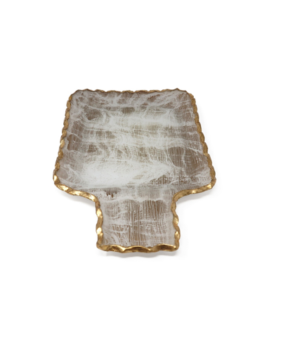Classic Touch Gold-tone Brushed Tray, Small In Gold