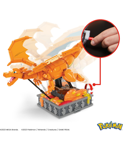 Shop Pokémon Mega Pokemon Charizard Building Kit With Motion (1663 Pieces) For Collectors In Multi-color