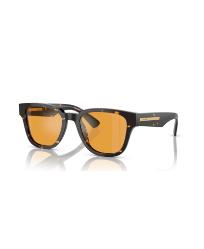 Shop Prada Men's Polarized Sunglasses, Pr A04s In Havana Black,yellow