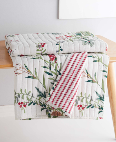 Levtex Winterberry Forest Reversible Quilted Throw, 50" X 60" In Multi