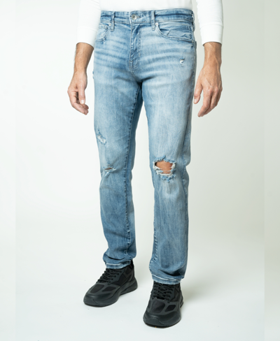 Shop Lazer Men's Slim Fit Stretch Jeans In Blue