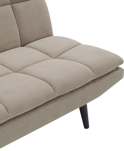 Shop Abbyson Living Jaden 70" Fabric Convertible Sofa In Beige