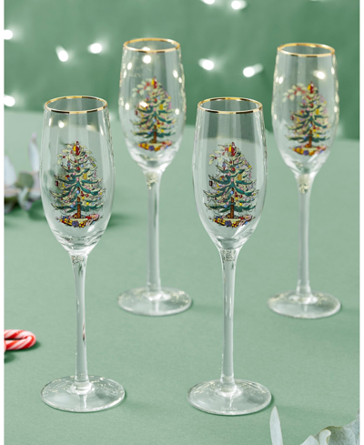 Spode Christmas Tree Brunch Glassware Set, 5 Piece In Green