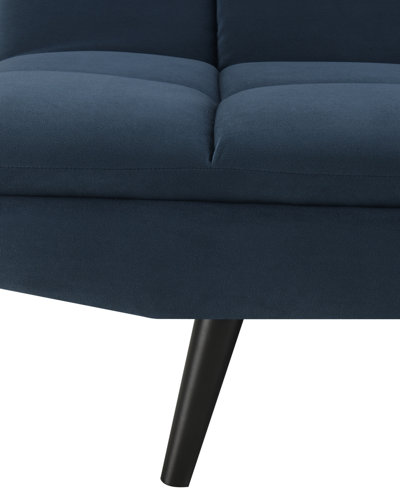 Abbyson Living Jaden 70" Fabric Convertible Sofa In Dark Blue