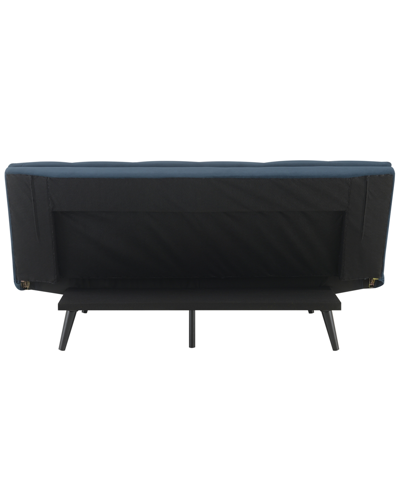 Shop Abbyson Living Jaden 70" Fabric Convertible Sofa In Dark Blue