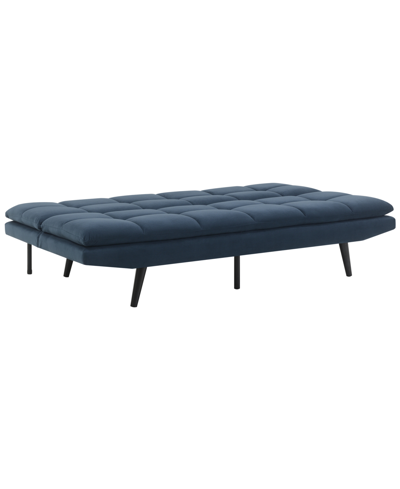 Shop Abbyson Living Jaden 70" Fabric Convertible Sofa In Dark Blue