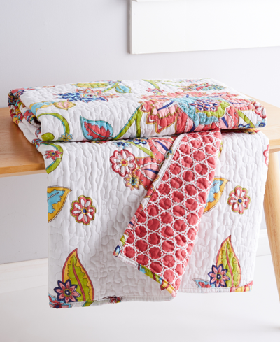 Levtex Clementine Spring Reversible Quilted Throw, 50" X 60" In Multi