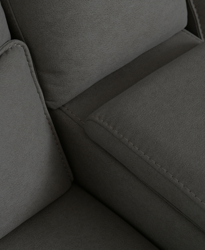 Abbyson Living Maggie 82" Fabric Manual Reclining Loveseat In Charcoal Gray