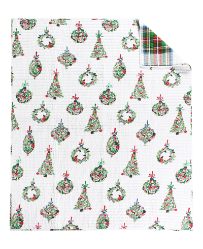 Levtex Merry Globes Reversible Quilted Throw, 50" X 60" In Multi