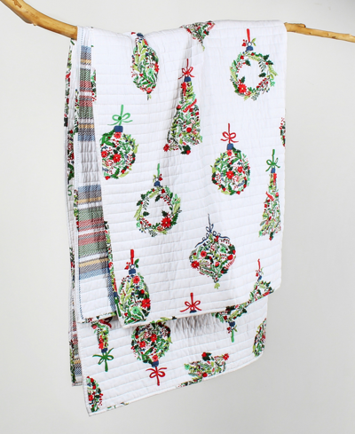 Levtex Merry Globes Reversible Quilted Throw, 50" X 60" In Multi
