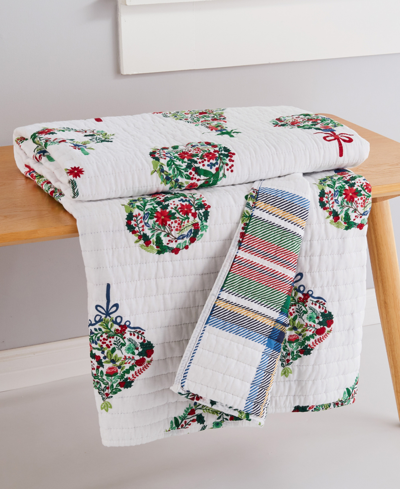 Levtex Merry Globes Reversible Quilted Throw, 50" X 60" In Multi