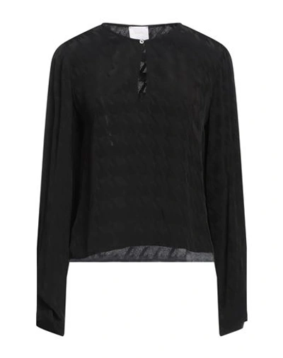 Merci .., Woman Top Black Size L Acetate, Viscose In Black