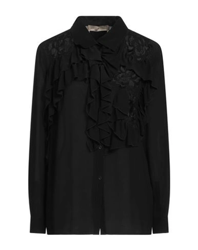 Shop Gentryportofino Woman Shirt Black Size 8 Silk