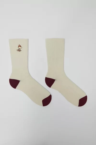 Shop Urban Outfitters Peanuts Woodstock Icon Crew Sock In Cream, Men's At