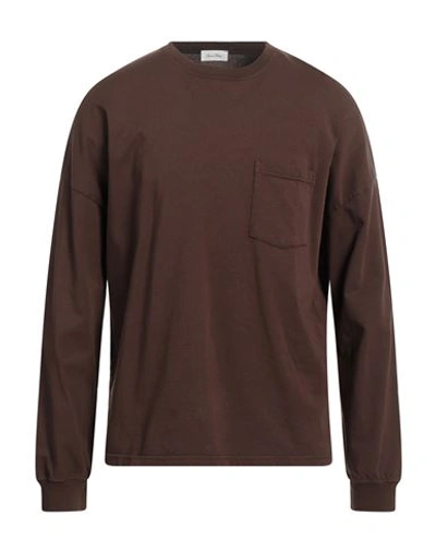 Shop American Vintage Man T-shirt Dark Brown Size S/m Cotton