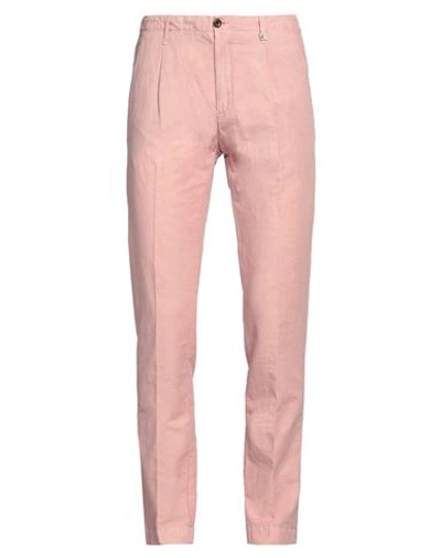 Shop Myths Man Pants Pastel Pink Size 38 Cotton, Elastane