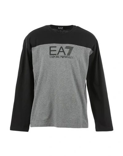Shop Ea7 Man T-shirt Grey Size Xs Cotton