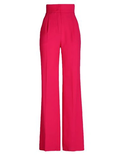 Shop Max Mara Studio Woman Pants Fuchsia Size 2 Virgin Wool In Pink