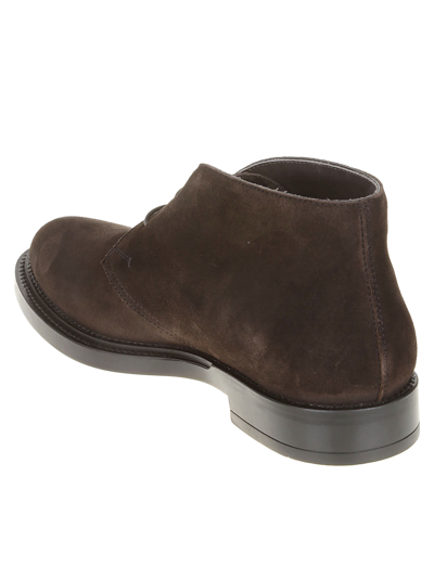 Shop Tod's Lace-up Formal Desert Boots In Brown