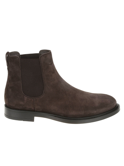 Shop Tod's Elastic Sided Formal Boots In Brown
