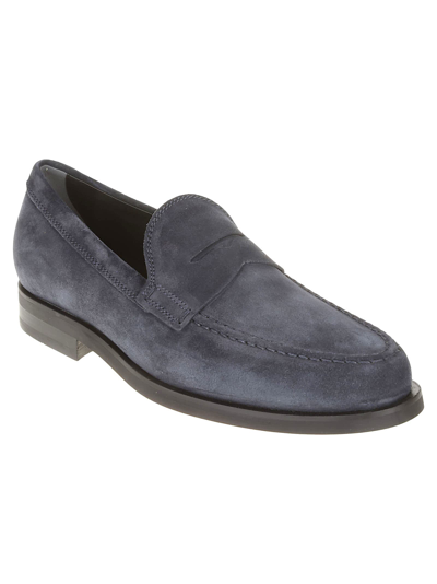 Shop Tod's Formal Loafers In Blue