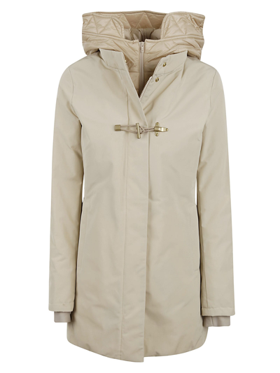 Shop Fay Toggle-fastening Hooded Coat In Burro