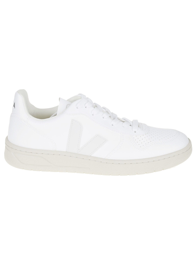 Shop Veja V-10 Cwl Sneakers In Full White