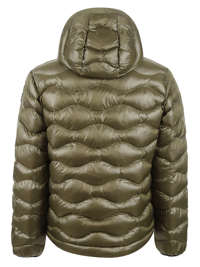 Shop Blauer Patched Pocket Quilted Puffer Jacket In Military Green