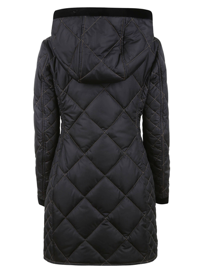 Shop Fay Diamond Quilted Toggle Coat In Black