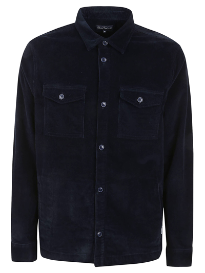 Shop Barbour Cord Overshirt In Blue