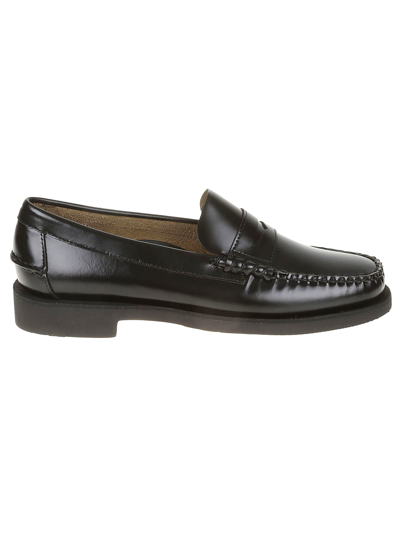 Shop Sebago Dan Po Loafers In Black