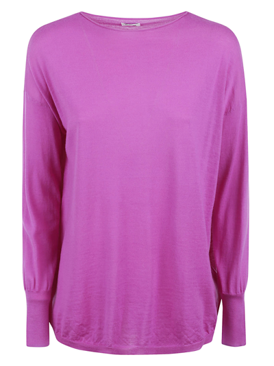 Shop Aspesi Slim Fit Plain Sweater In Fuchsia