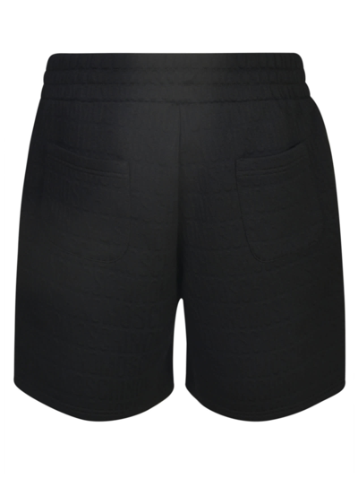 Moschino Logo Monogram Shorts In Black