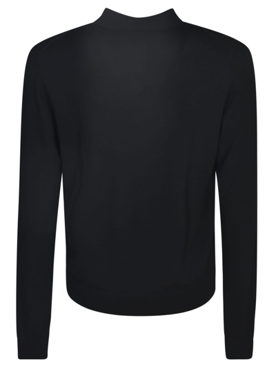 Shop Lanvin Collared Sweater In Black