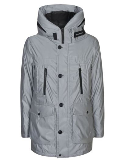 Shop Woolrich Cargo Multi-pocket Parka In Grey