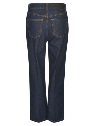 Shop Lanvin Straight Fitted Jeans In Navy