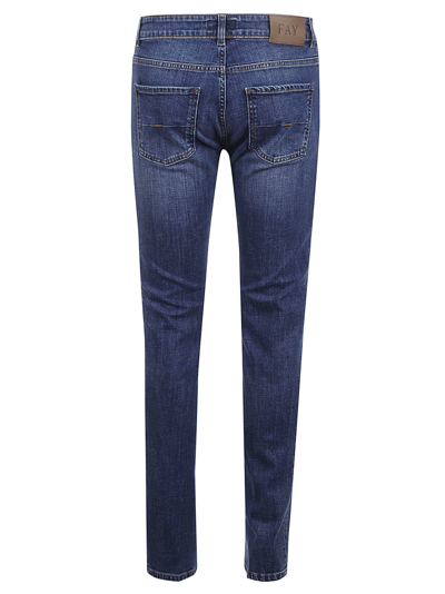 Shop Fay Classic 5 Pockets Jeans In Blue