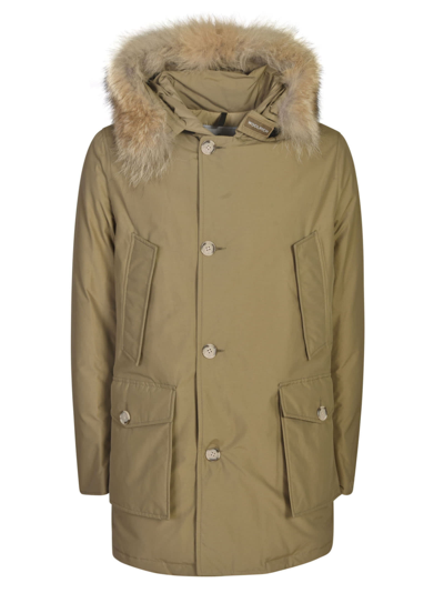 Shop Woolrich Fur Detailed Parka In Brown